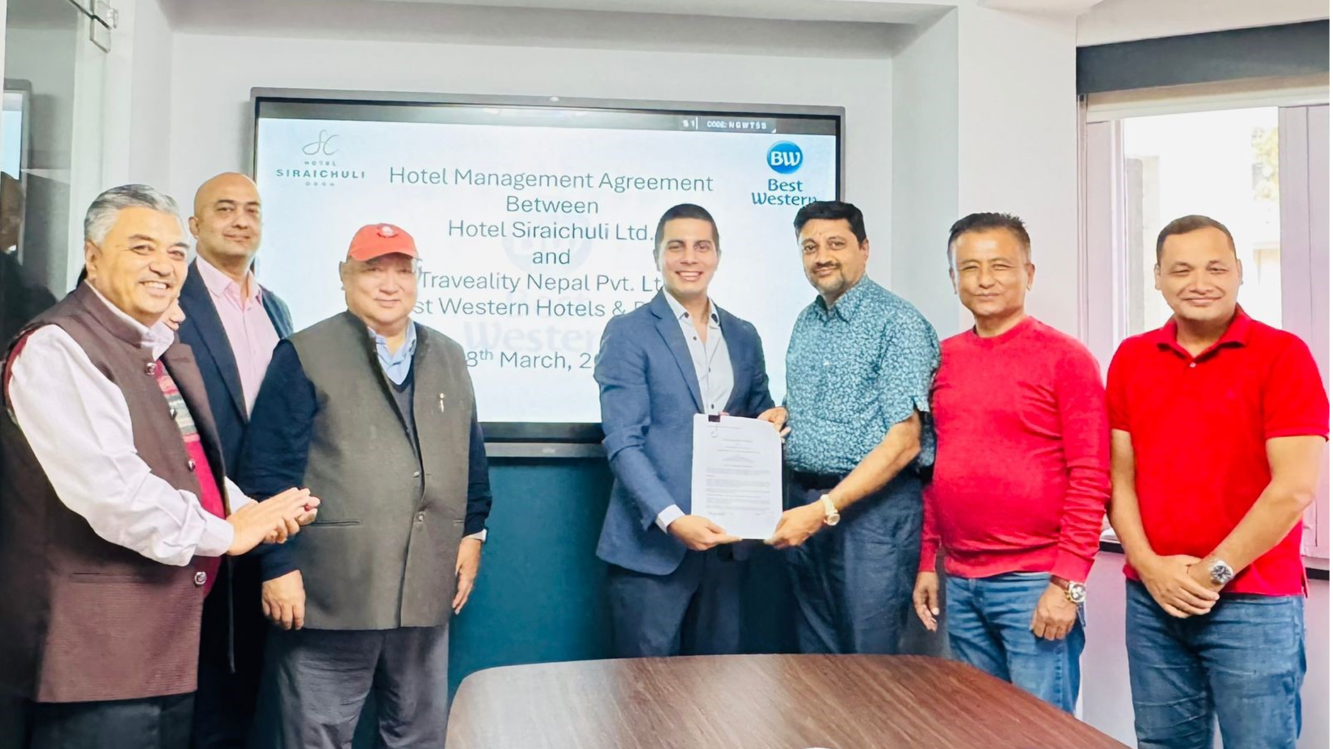 होटल सिराइचुली र बेस्ट वेष्टर्न होटल्स नेपालबीच सम्झौता