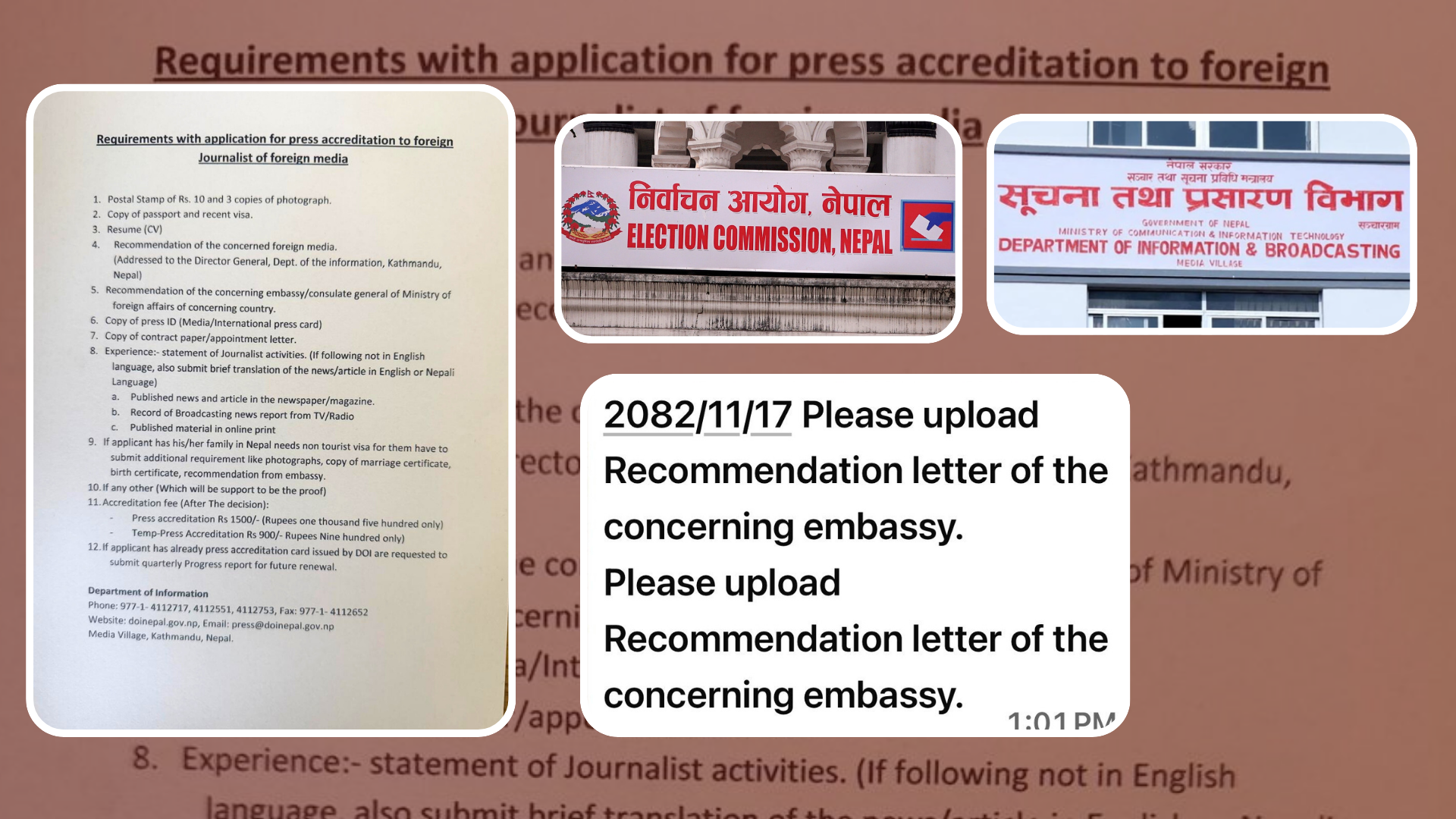 निर्वाचन रिपोर्टिङका लागि विदेशी पत्रकारलाई झन्झटिलो प्रक्रिया