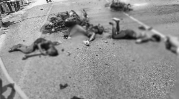 महोत्तरीमा २ वटा मोटरसाईकल एक आपसमा ठोक्किदा ३ जनाको मृत्यु, ३ जना घाईते