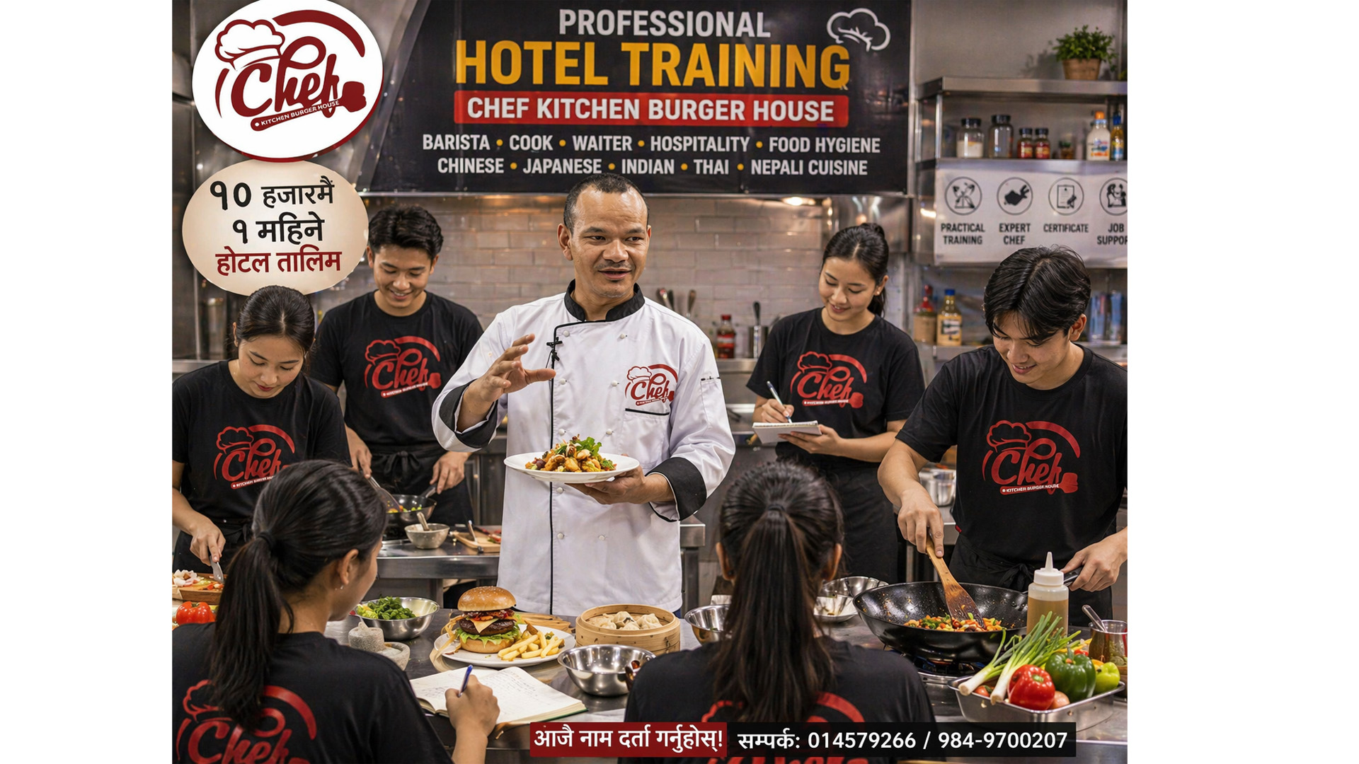 सेफ किचेन बर्गर हाउसको नयाँ वर्ष अफर: मात्र १० हजारमै अन्तर्राष्ट्रिय स्तरको होटल तालिम