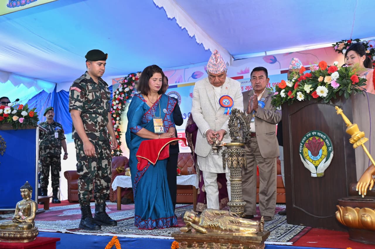 अहिंसा, मैत्री, करूणा र प्रज्ञाको सन्देशलाई व्यवहारमा उतार्न सकेमात्र दिगो शान्ति र समृद्धिको आधार निर्माण हुन्छ : राष्ट्रपति