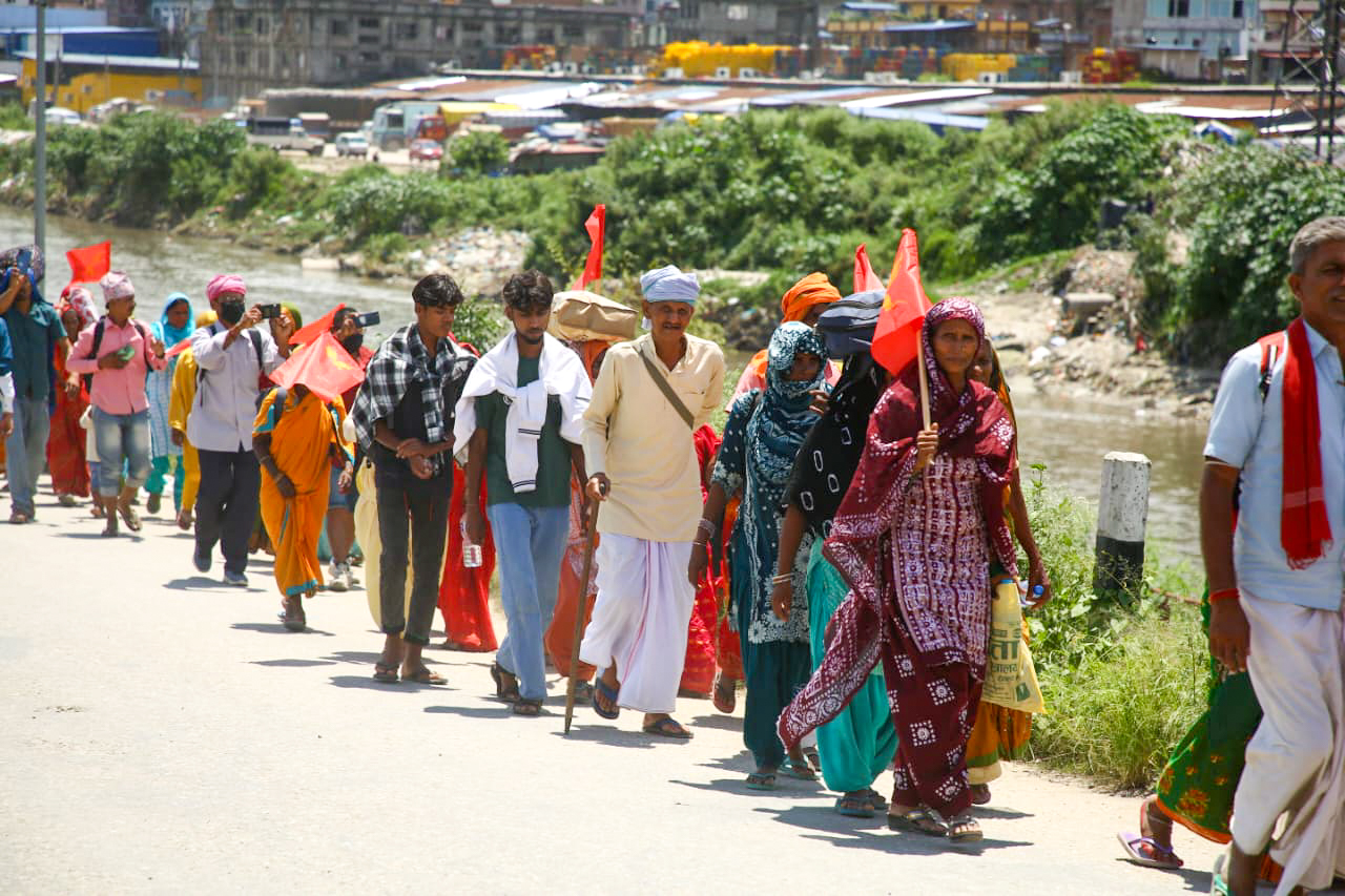 राजधानीमा किसान–मजदुरको विरोध मार्च