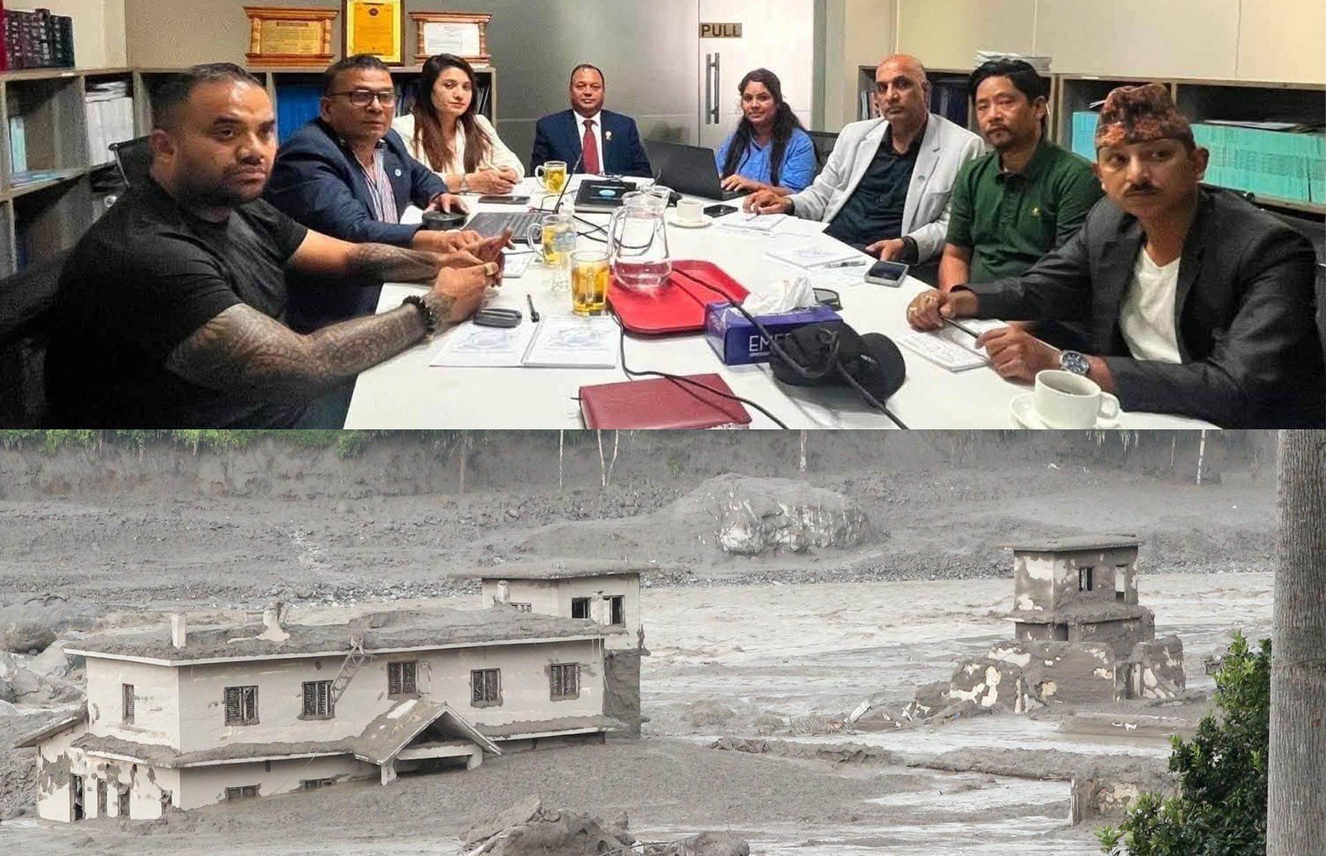 रसुवा बाढी : एनआरएनए टोली राहत लिएर जाने, पाँच करोड रुपैयाँ बराबरको सहयोग गर्ने