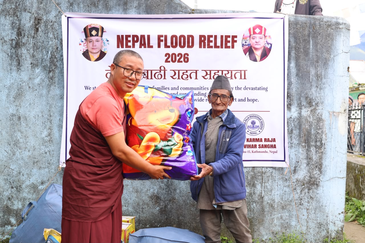 Buddhist Organizations Provide Relief Worth Rs. 3 Million to Bhote Koshi Flood Victims